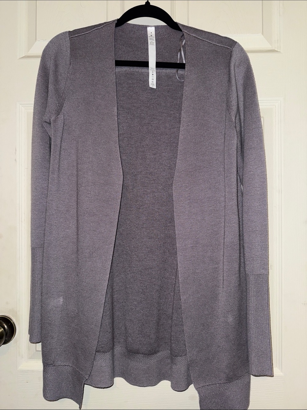 lululemon athletica Gray‎ Open-Front Knit Cardigan